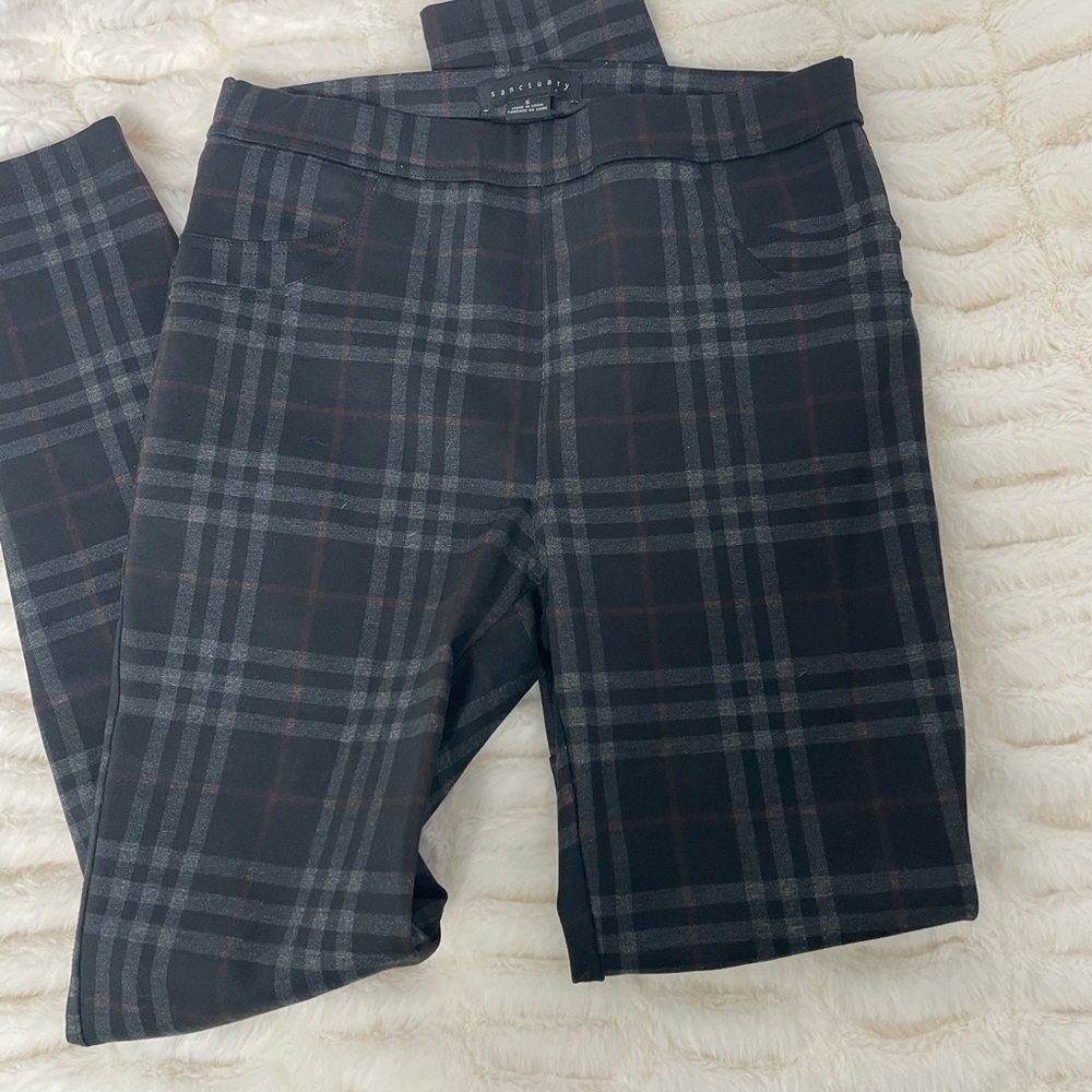 Plaid leggings